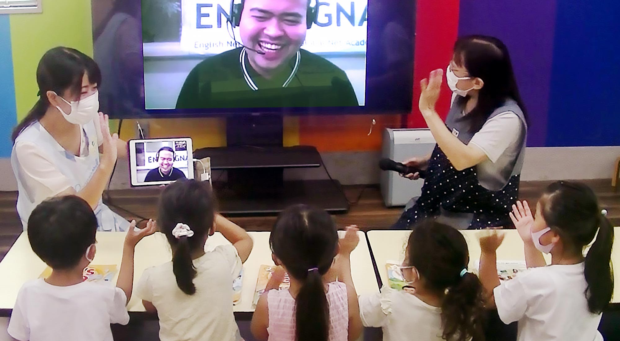 幸せますオンライン英会話で、幼稚園へのオンライン英語授業を簡単に導入！